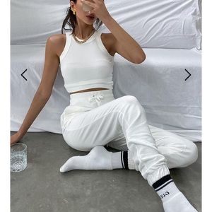 White track pants